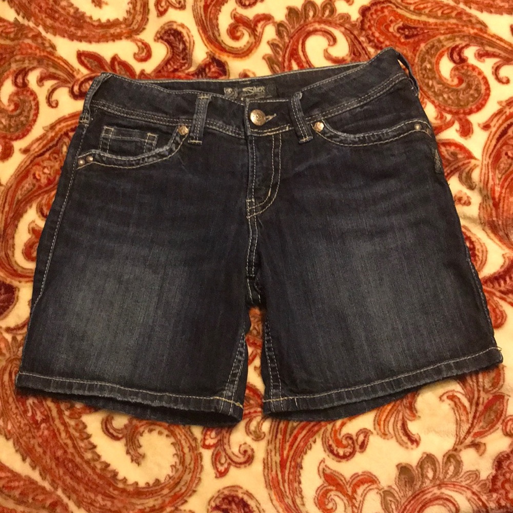 Silver Jean Shorts